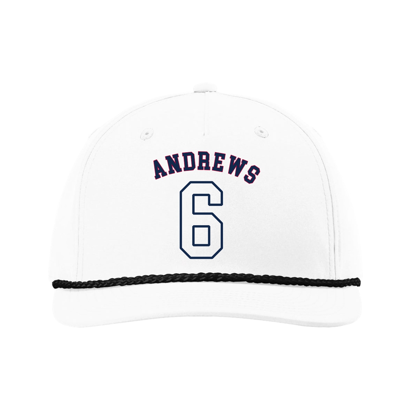 Five-Panel Classic Rope Cap — Shirsey Arch in White