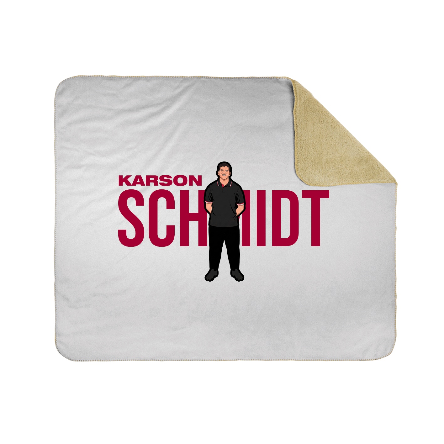 Throw Blanket — Player Name in White