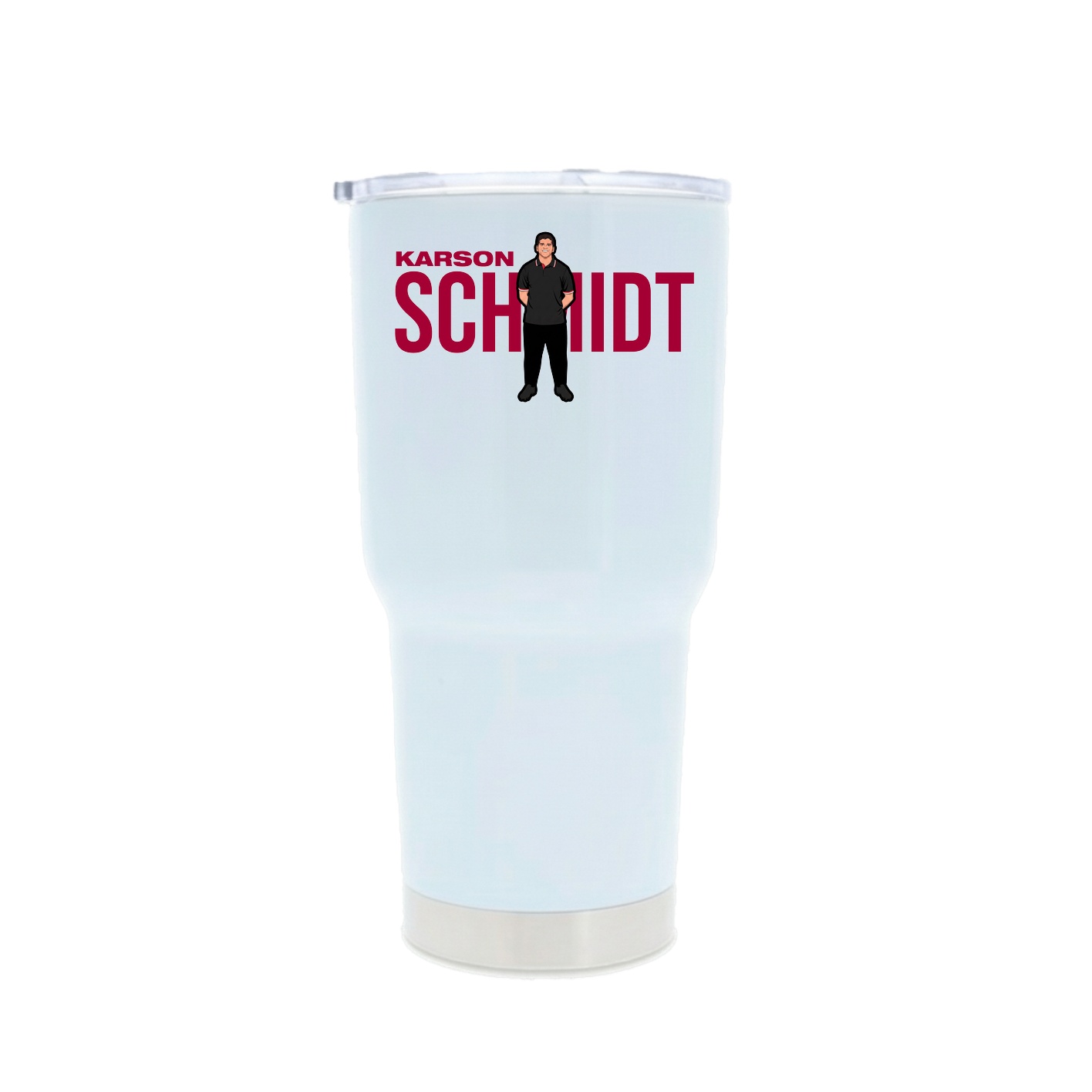 30oz Stainless Steel Tumbler — Player Name in White