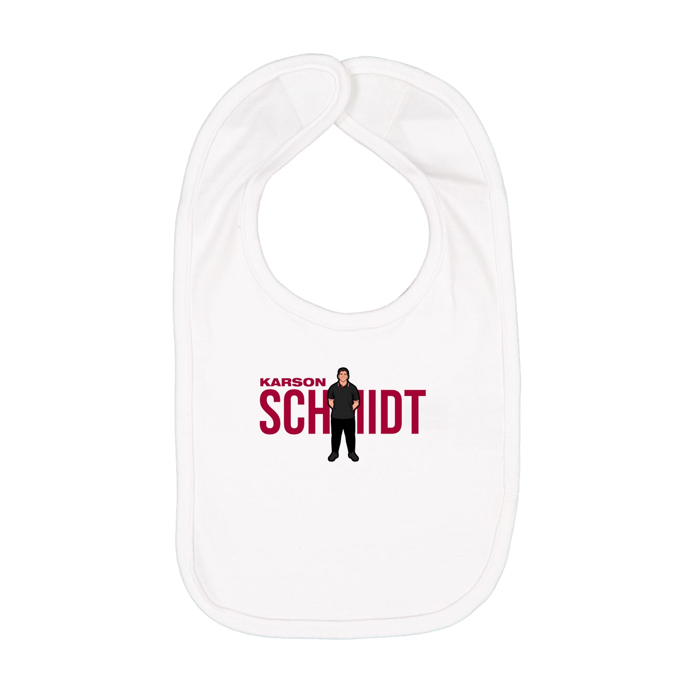 Infant Bib — Player Name in White