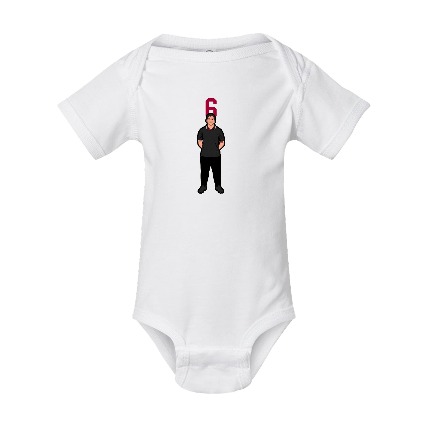 Baby Onesie — Number Top in White