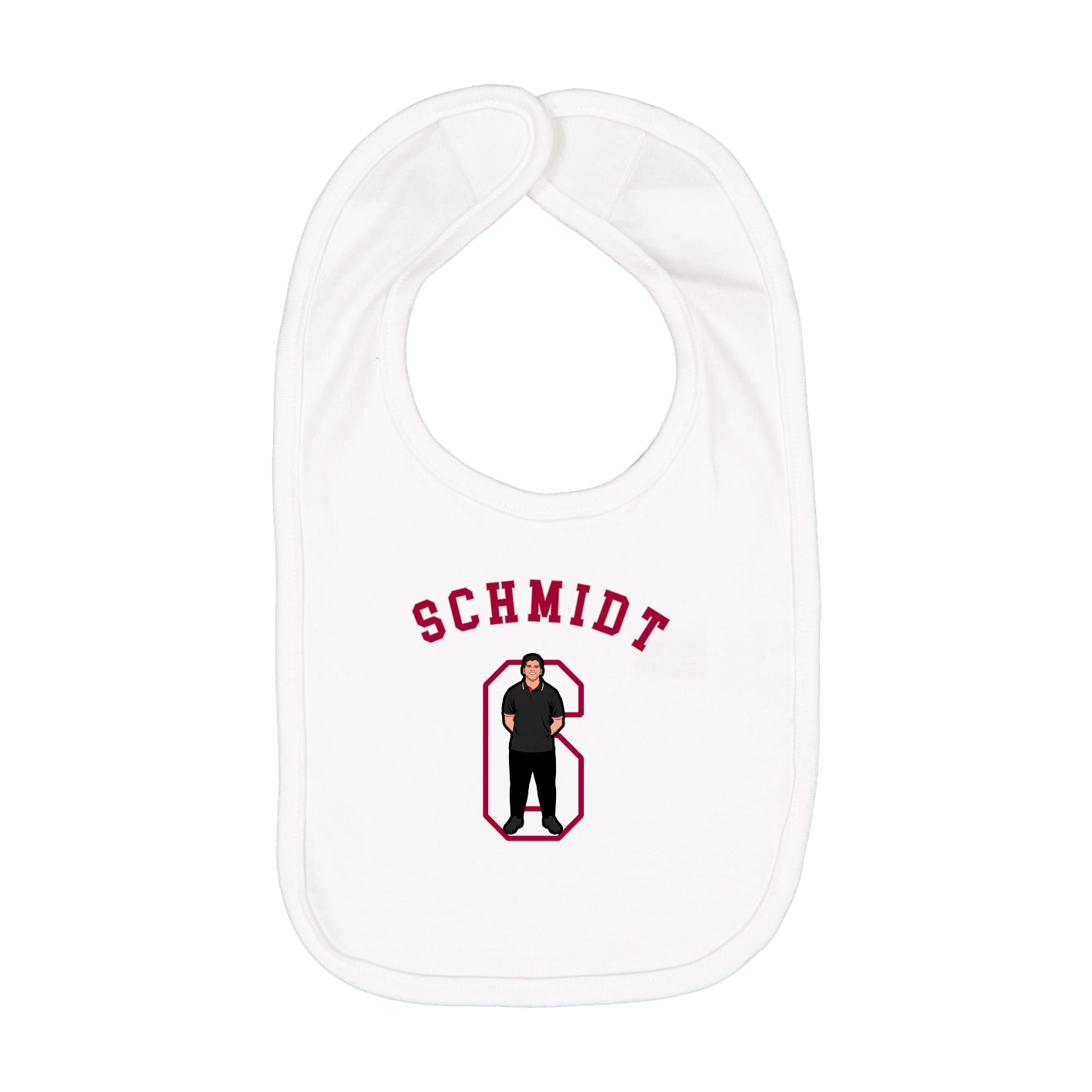 Infant Bib — Shirsey Arch in White