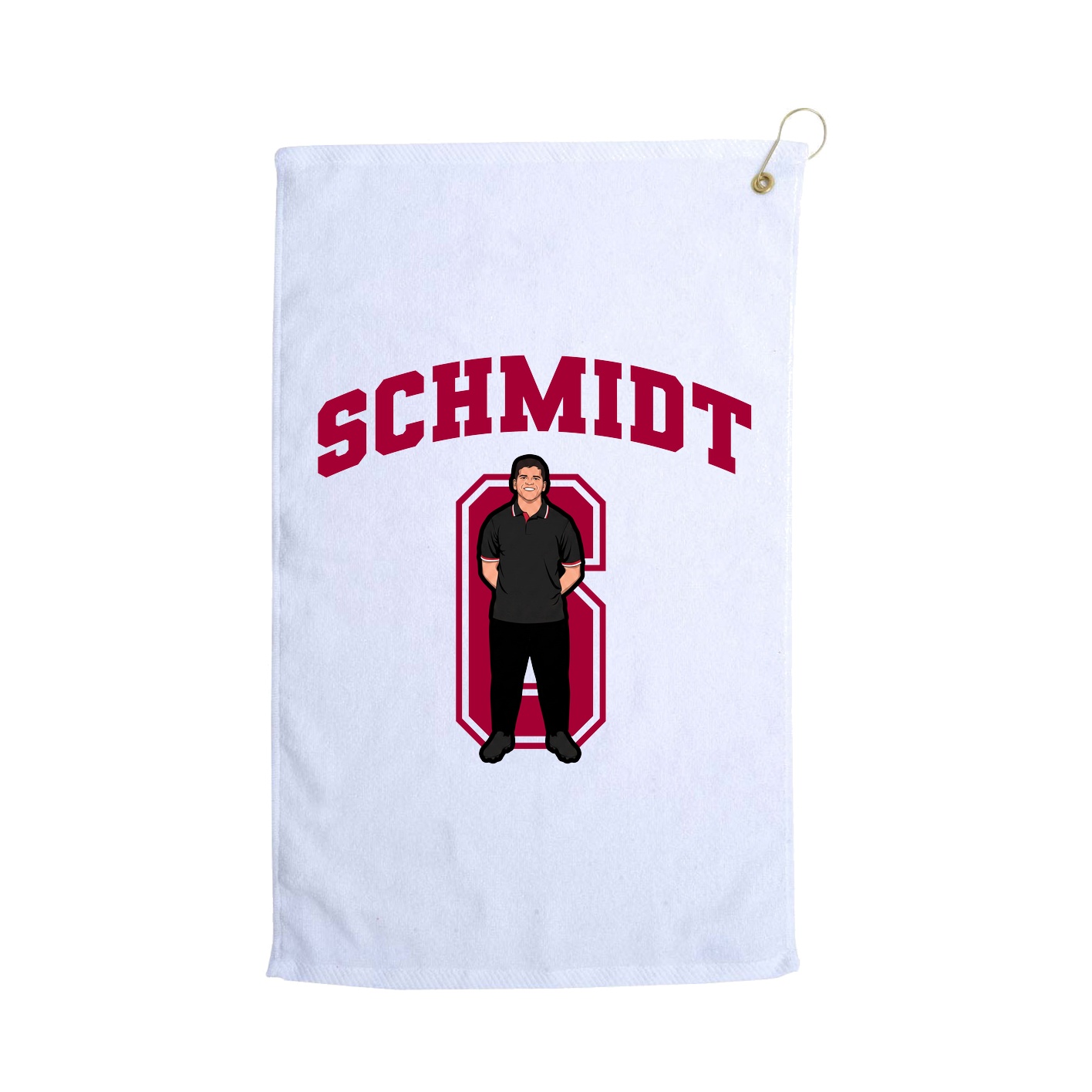 Golf Towel — Number in White
