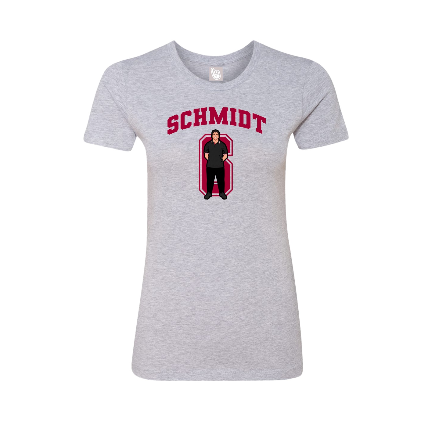 Fitted Women's Tee — Number in Grey