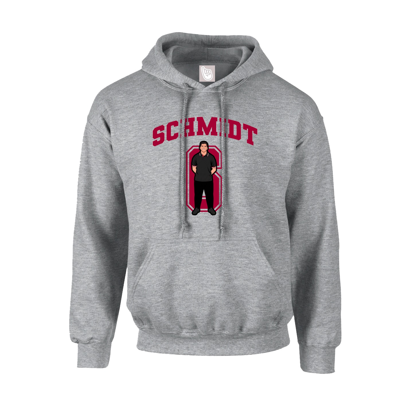 Youth Hoodie — Number in Grey