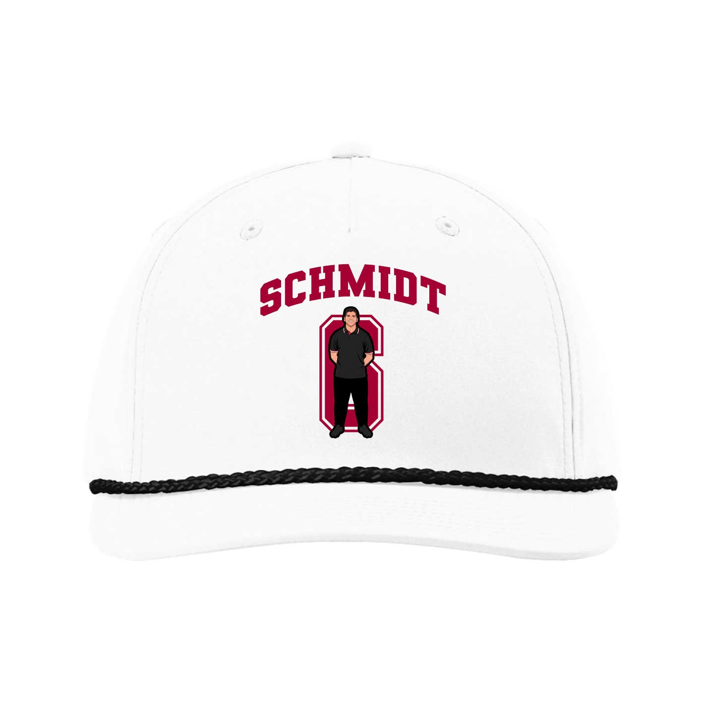 Five-Panel Classic Rope Cap — Number in White