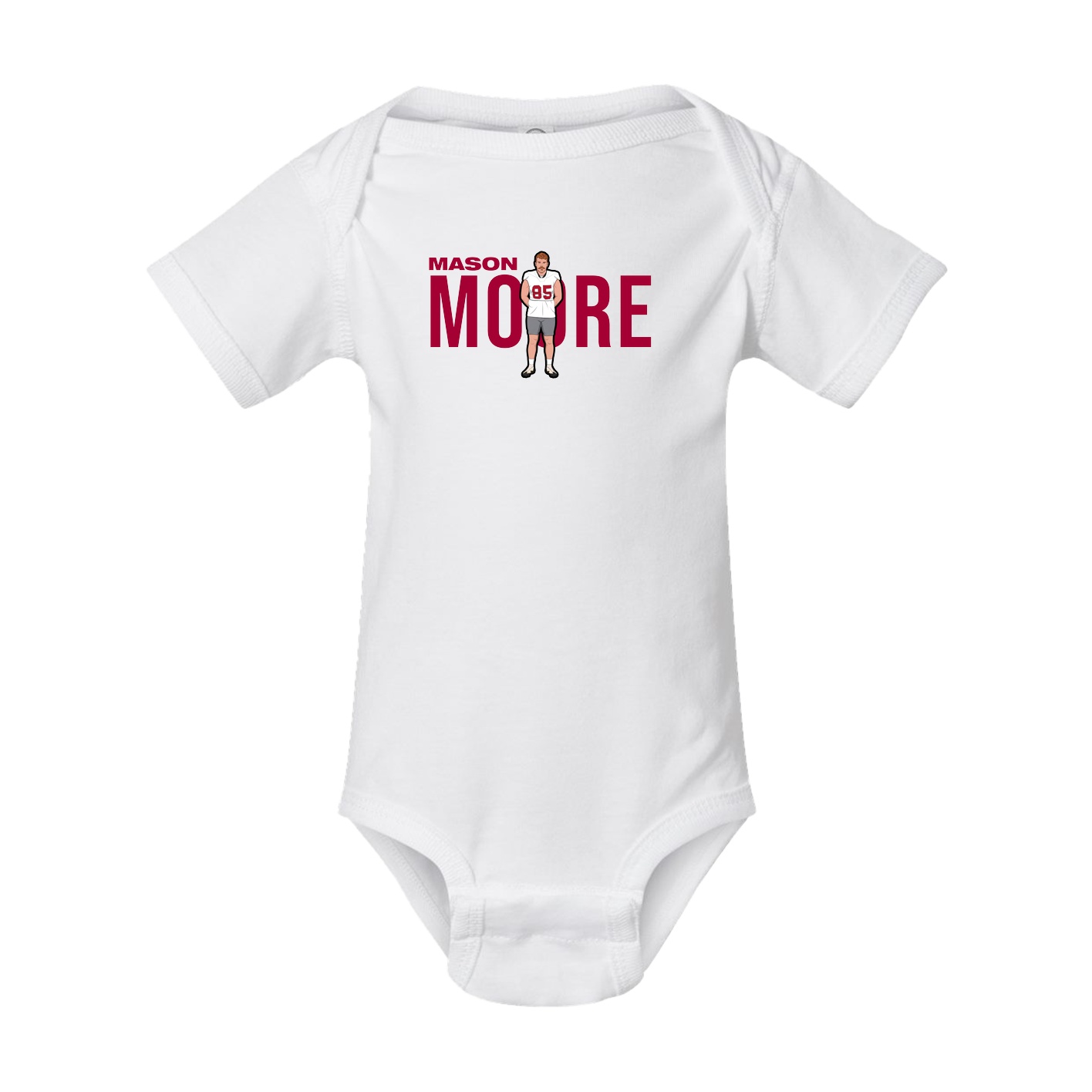 Baby Onesie — Player Name in White