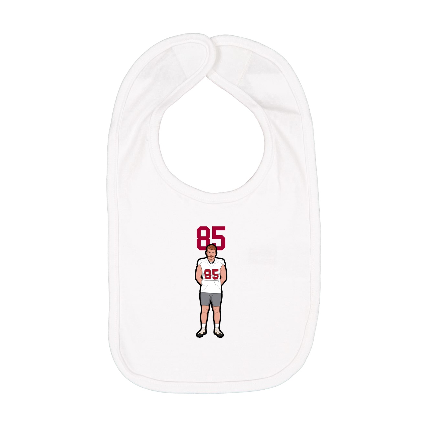 Infant Bib — Number Top in White
