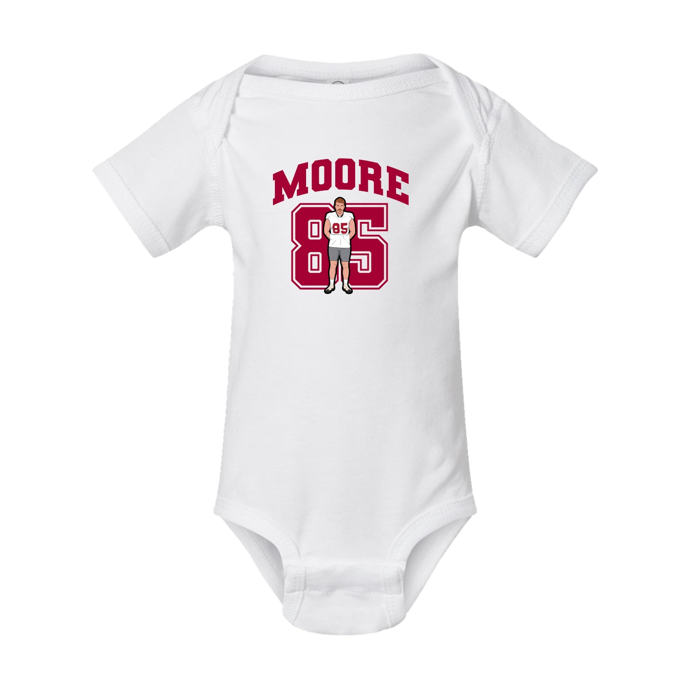 Baby Onesie — Number in White