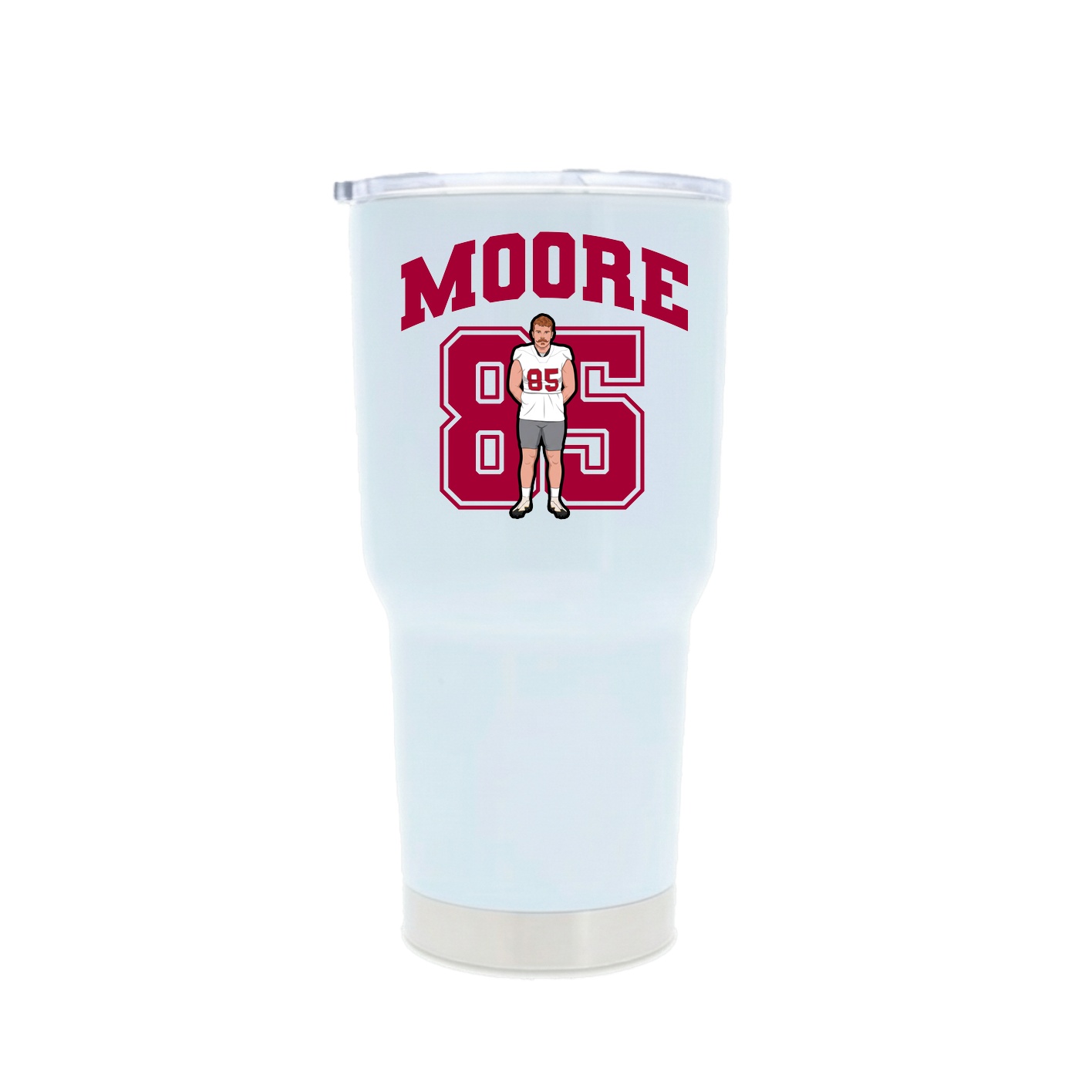 30oz Stainless Steel Tumbler — Number in White