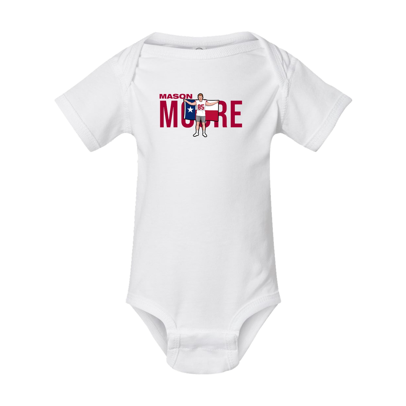 Baby Onesie — Player Name in White
