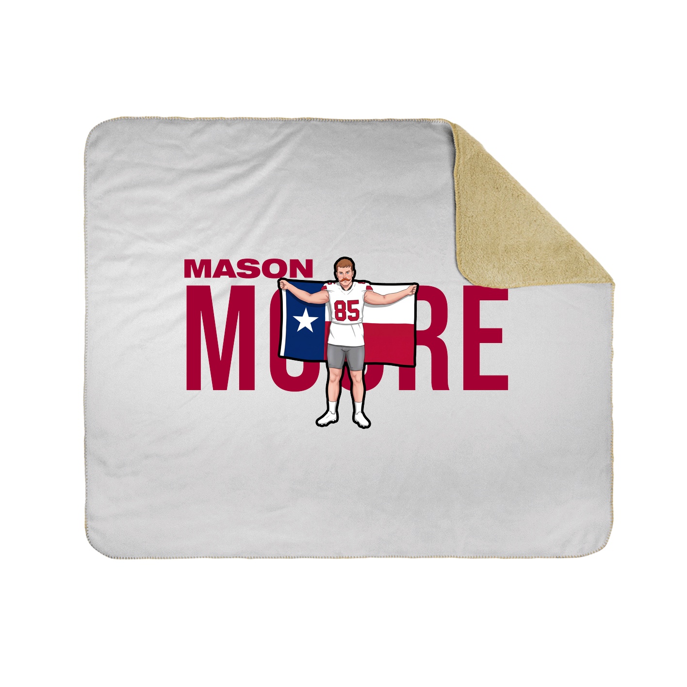 Throw Blanket — Player Name in White