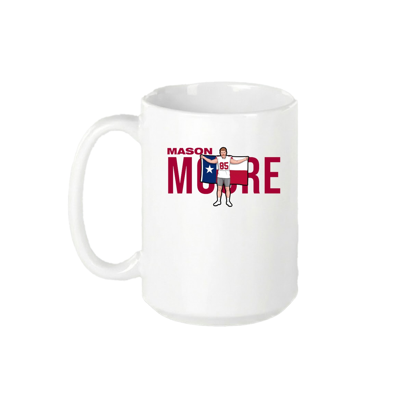 15oz Coffee Mug — Player Name in White
