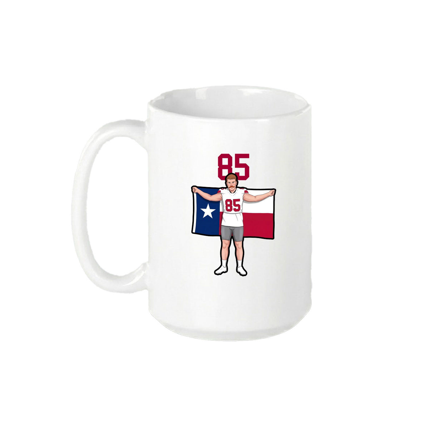 15oz Coffee Mug — Number Top in White