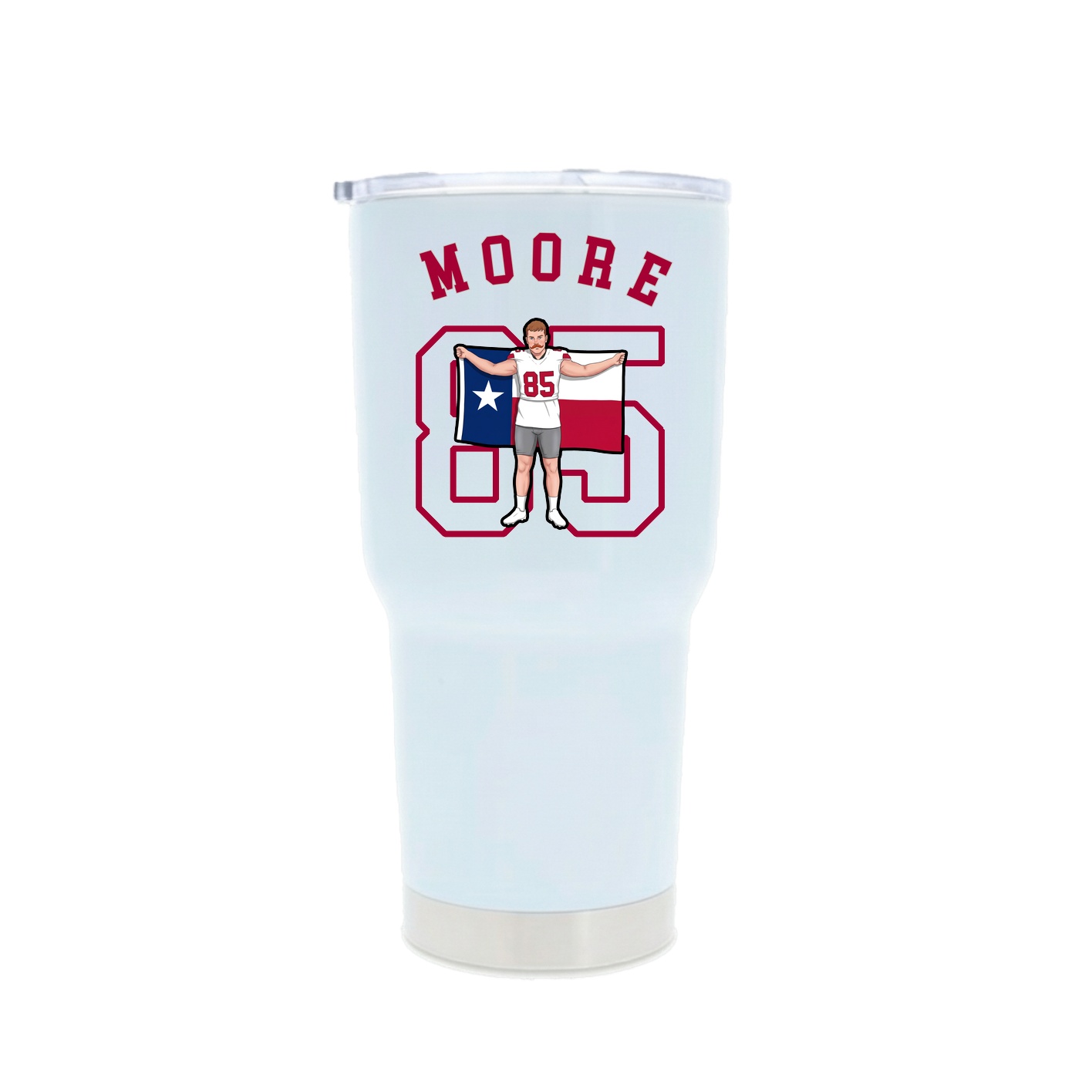 30oz Stainless Steel Tumbler — Shirsey Arch in White