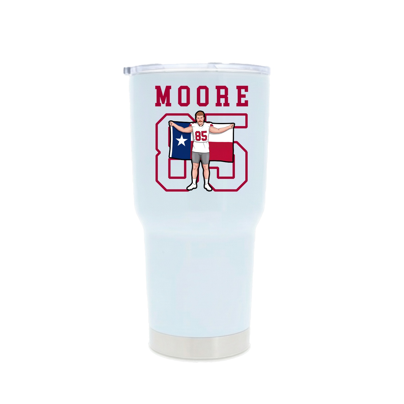 30oz Stainless Steel Tumbler — Shirsey in White