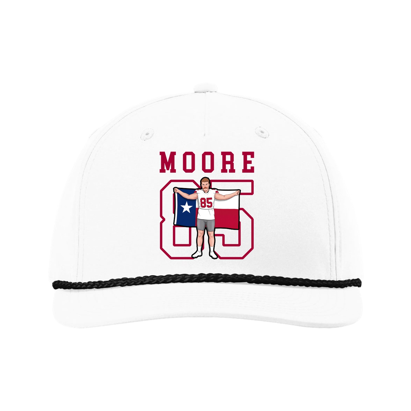 Five-Panel Classic Rope Cap — Shirsey in White