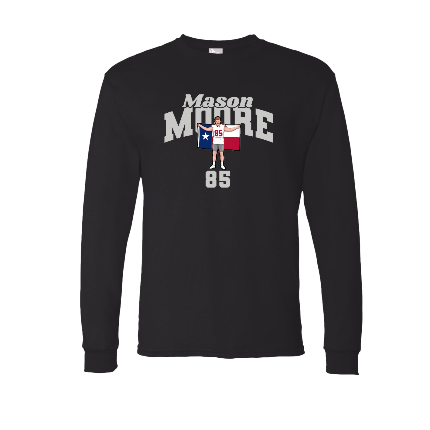 Long Sleeve Tee — Signature Arch in Black