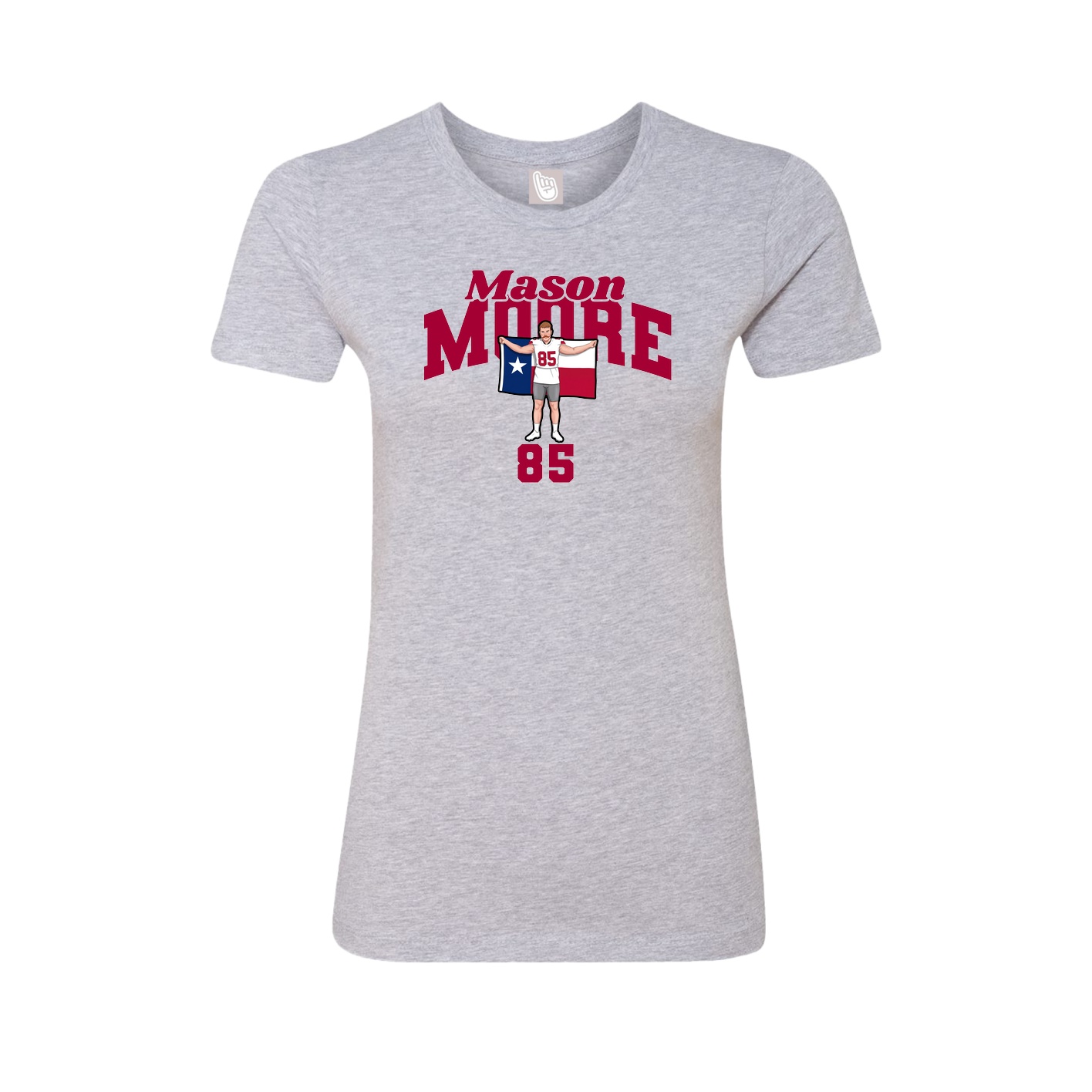 Fitted Women's Tee — Signature Arch in Grey