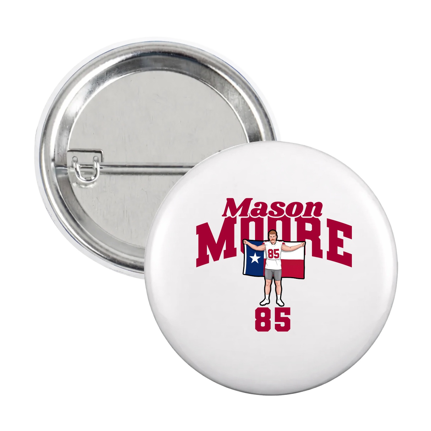 Game Day Button — Signature Arch in White