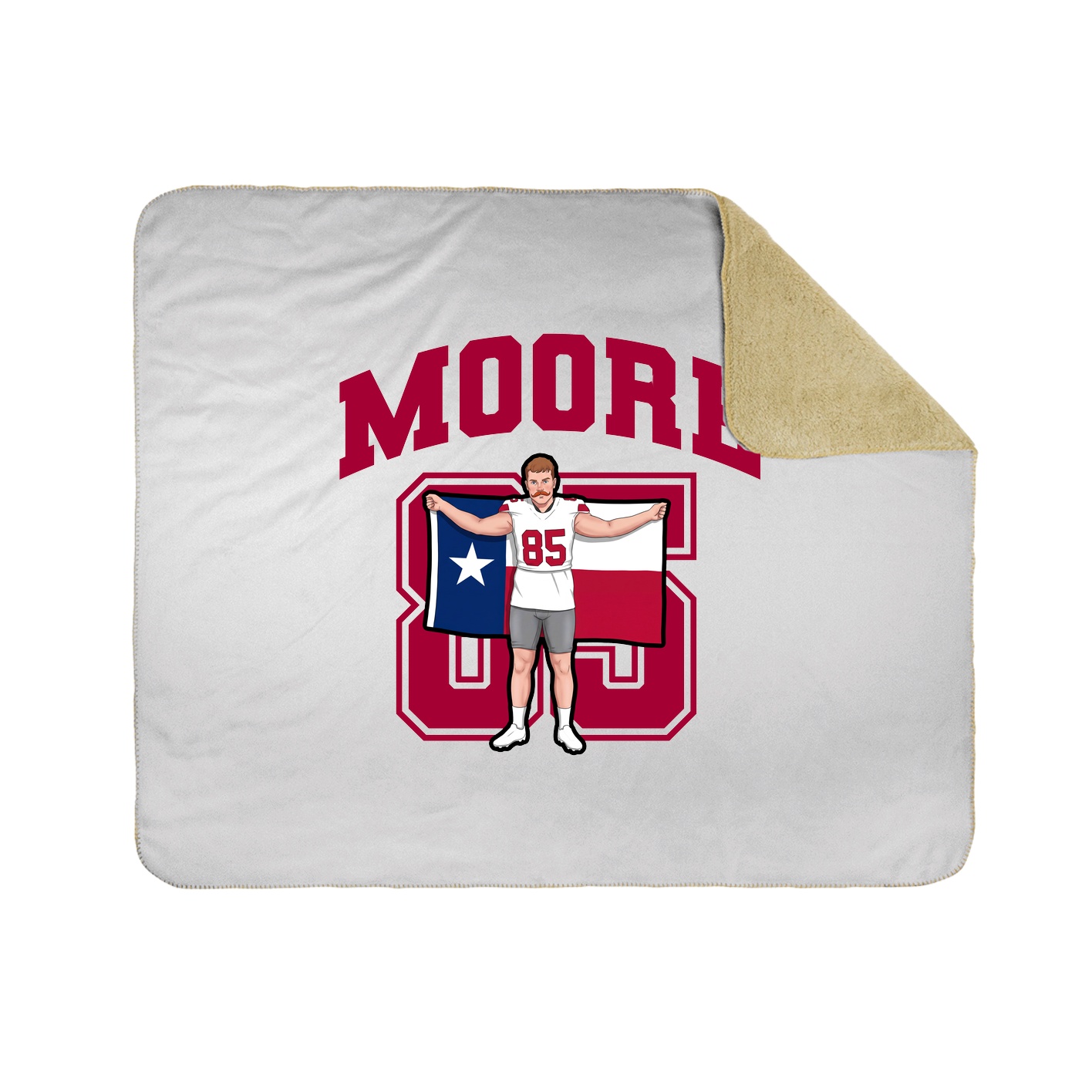 Throw Blanket — Number in White