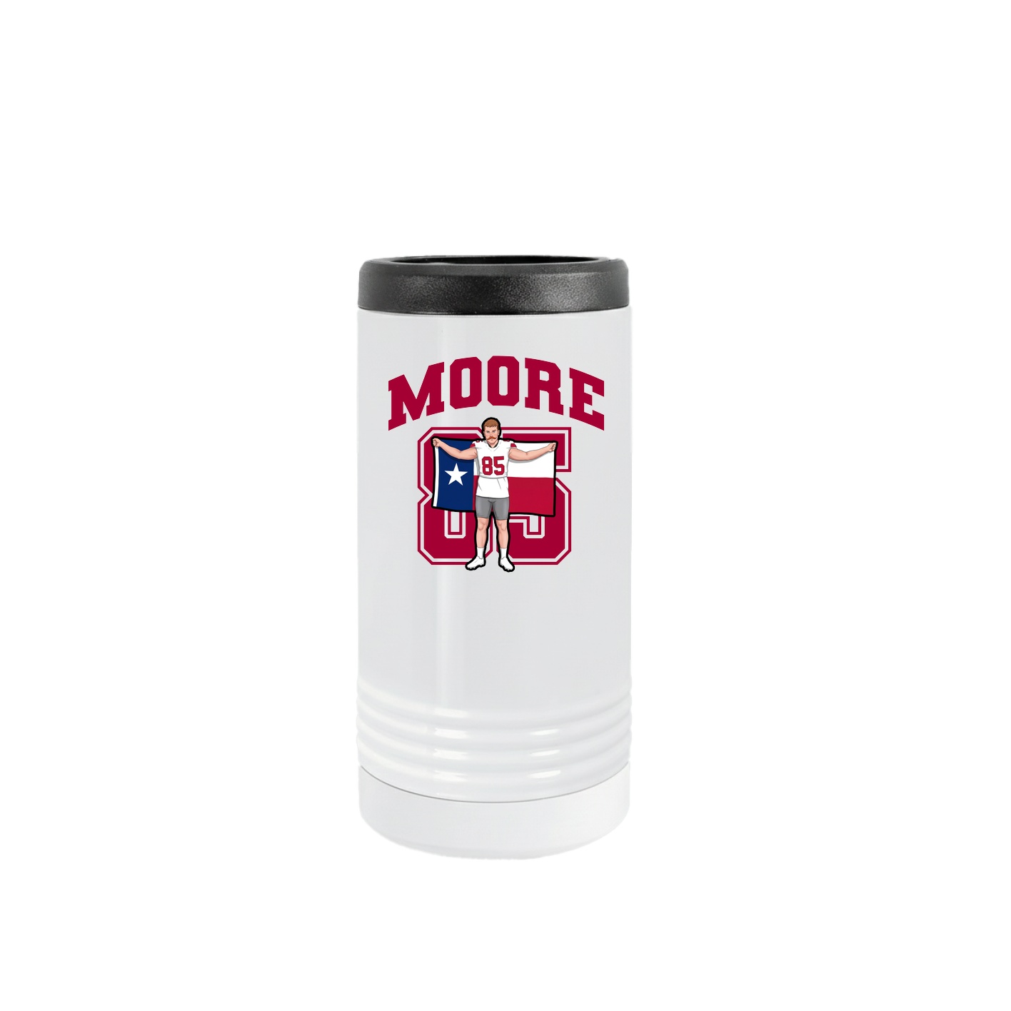 Slim Beverage Holder — Number in White