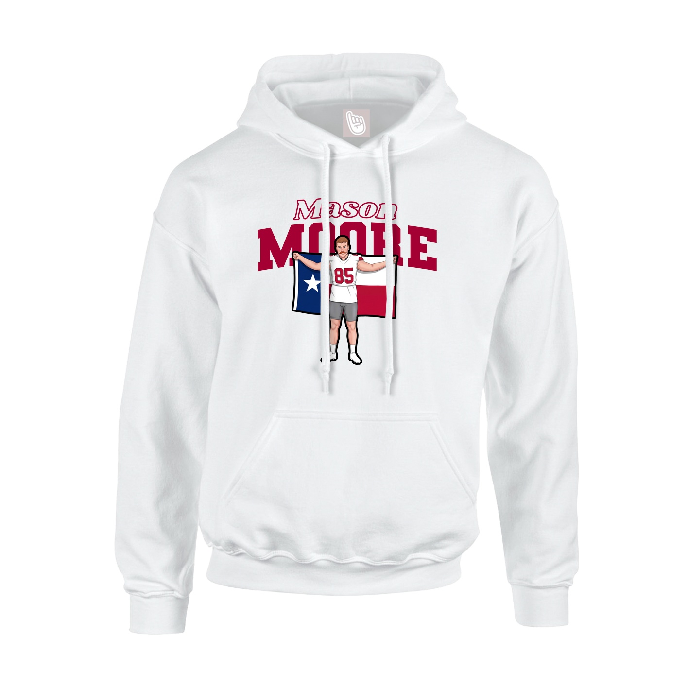 Hoodie — Name Arch in White