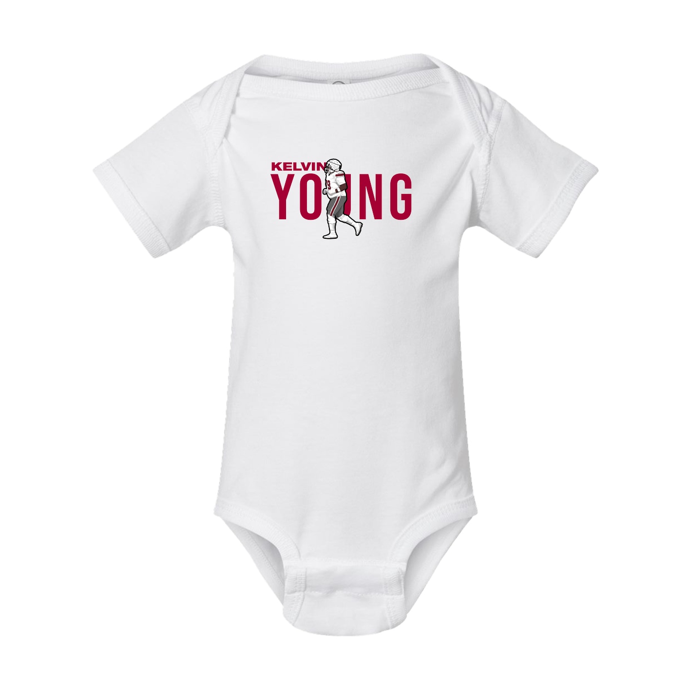 Baby Onesie — Player Name in White