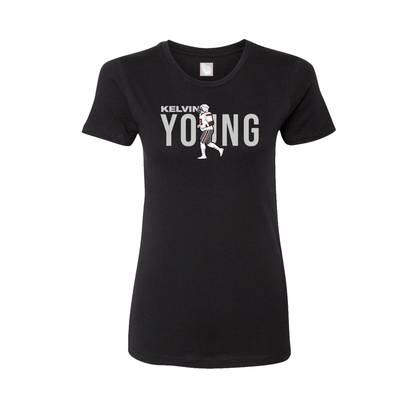 Fitted Women's Tee — Player Name in Black