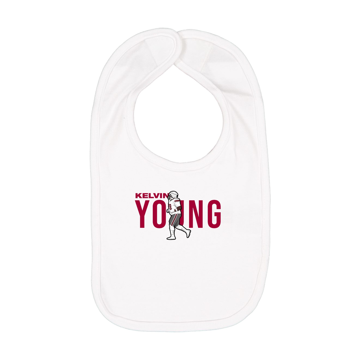 Infant Bib — Player Name in White