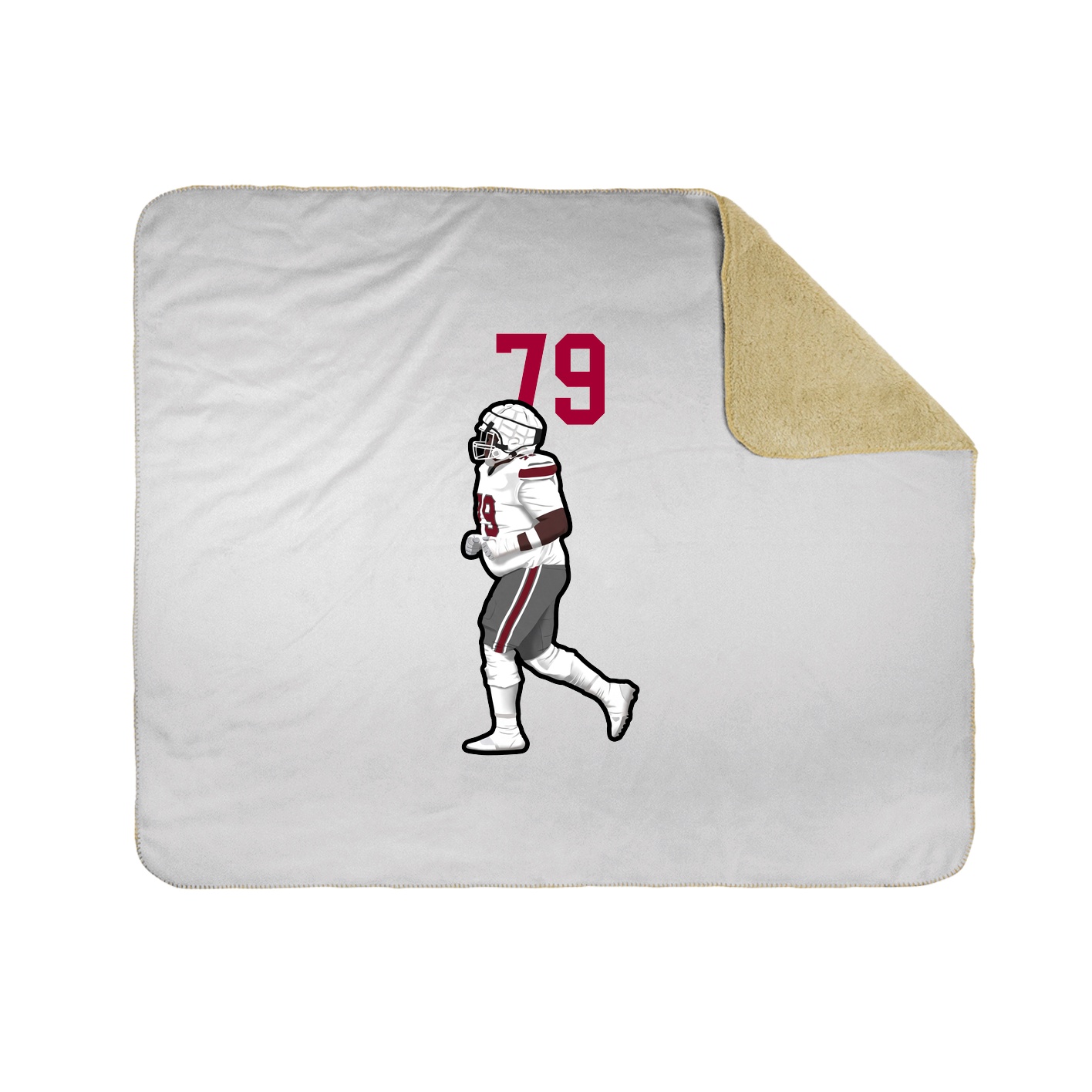 Throw Blanket — Number Top in White