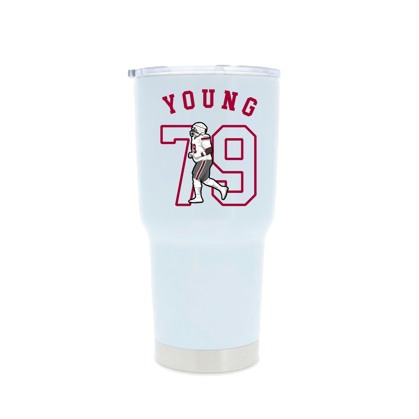 30oz Stainless Steel Tumbler — Shirsey Arch in White