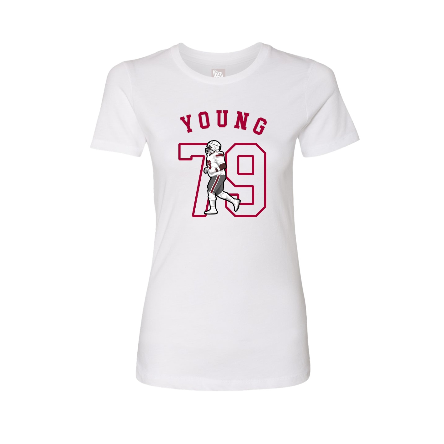Fitted Women's Tee — Shirsey Arch in White