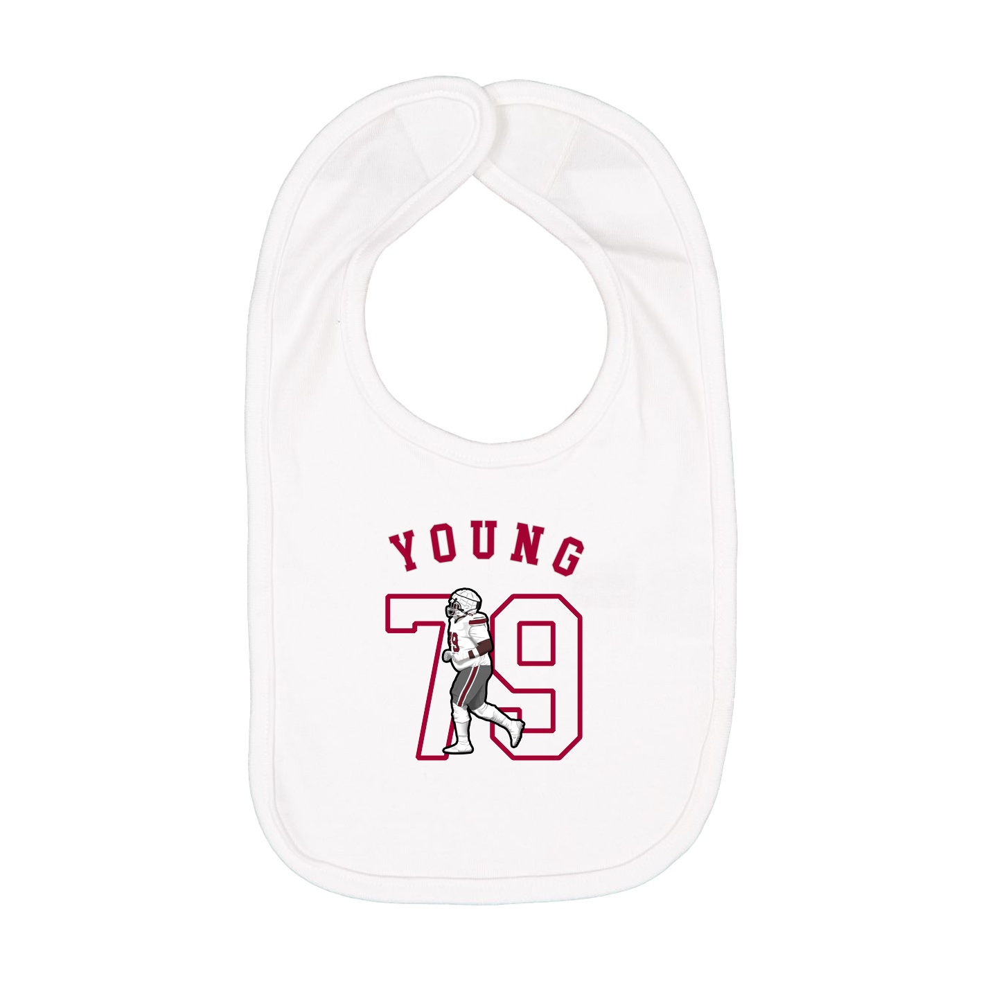 Infant Bib — Shirsey Arch in White