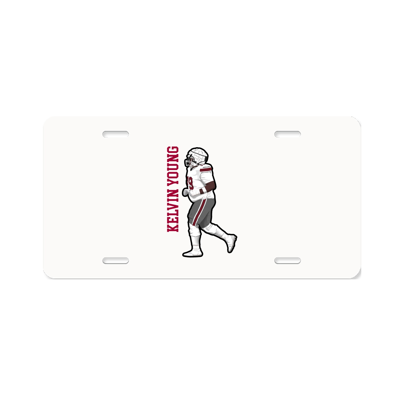 License Plate — Name Vertical in Classic