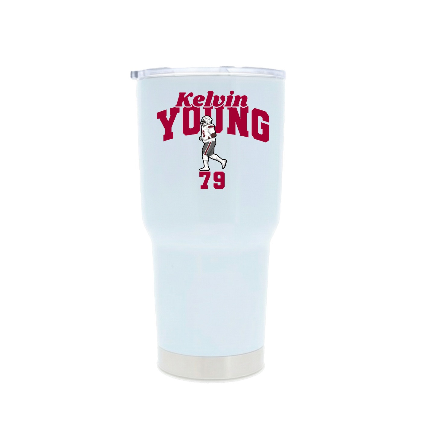 30oz Stainless Steel Tumbler — Signature Arch in White