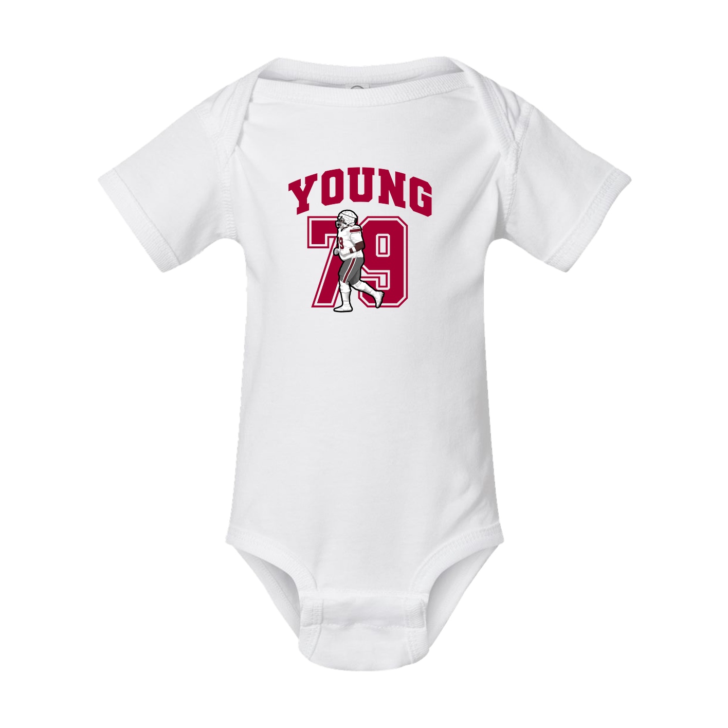 Baby Onesie — Number in White