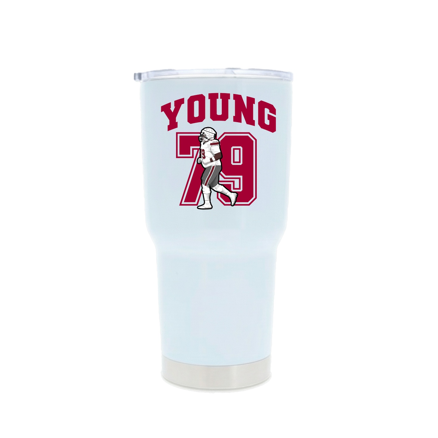 30oz Stainless Steel Tumbler — Number in White
