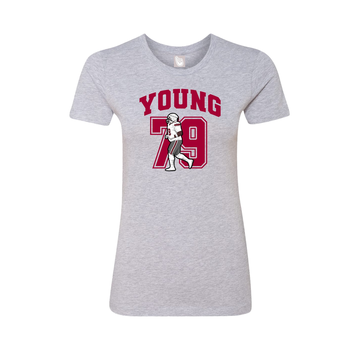 Fitted Women's Tee — Number in Grey