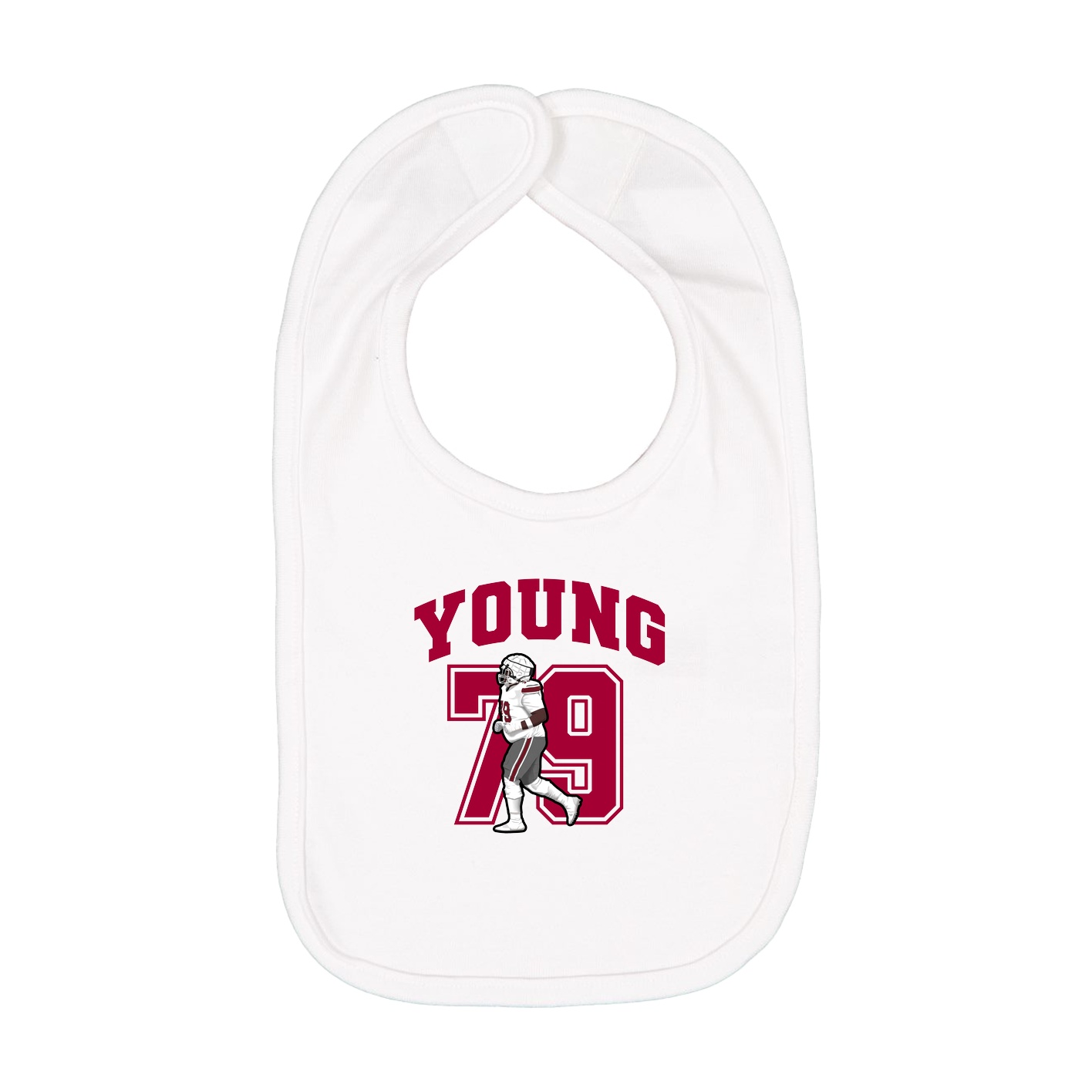 Infant Bib — Number in White
