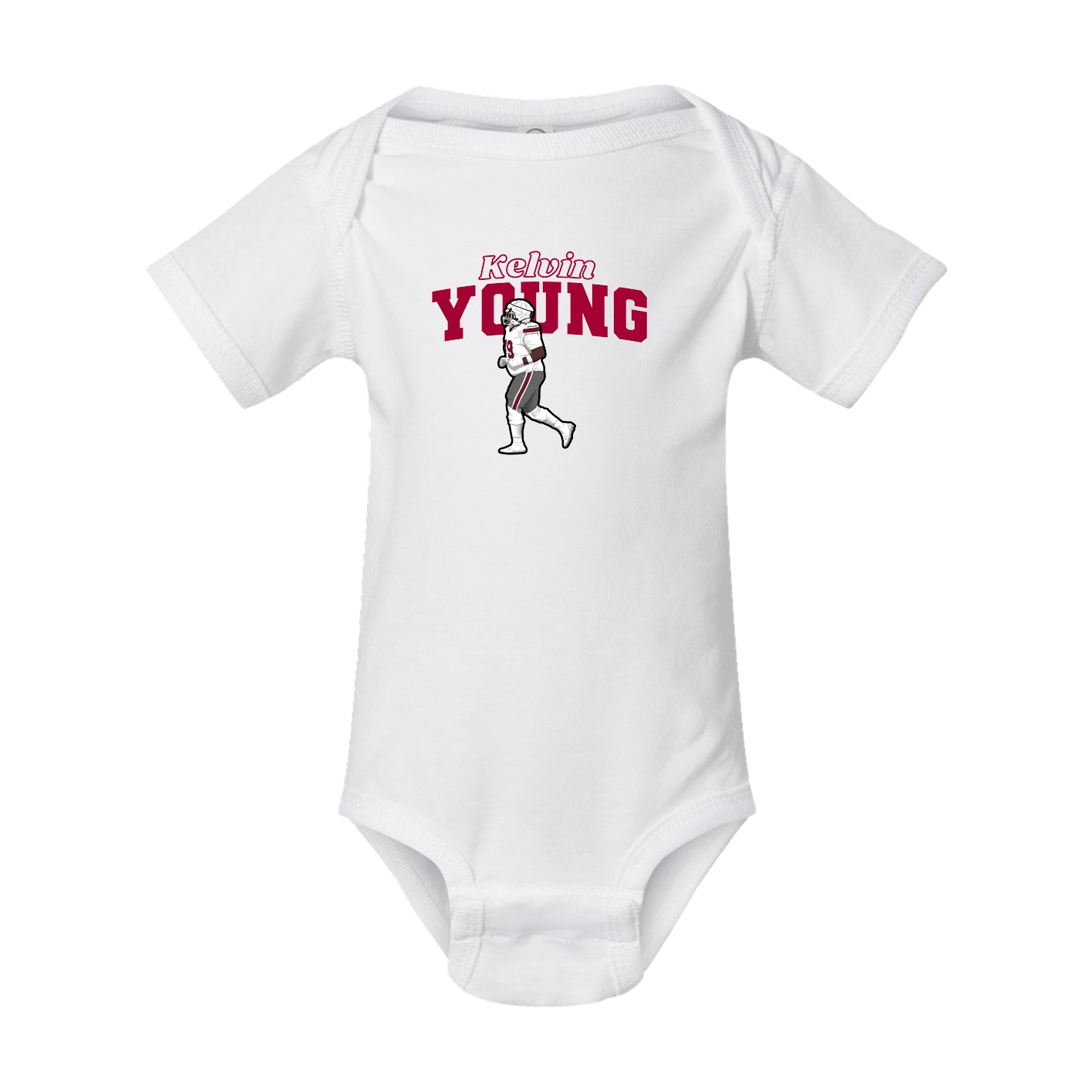 Baby Onesie — Name Arch in White