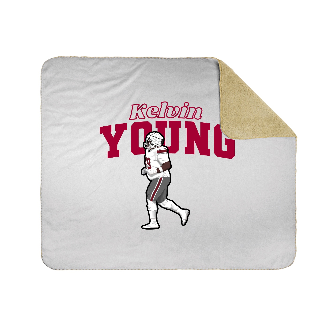Throw Blanket — Name Arch in White