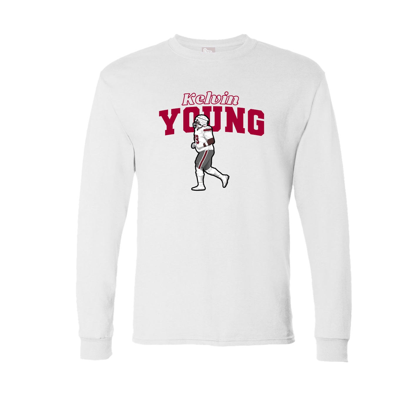Long Sleeve Tee — Name Arch in White