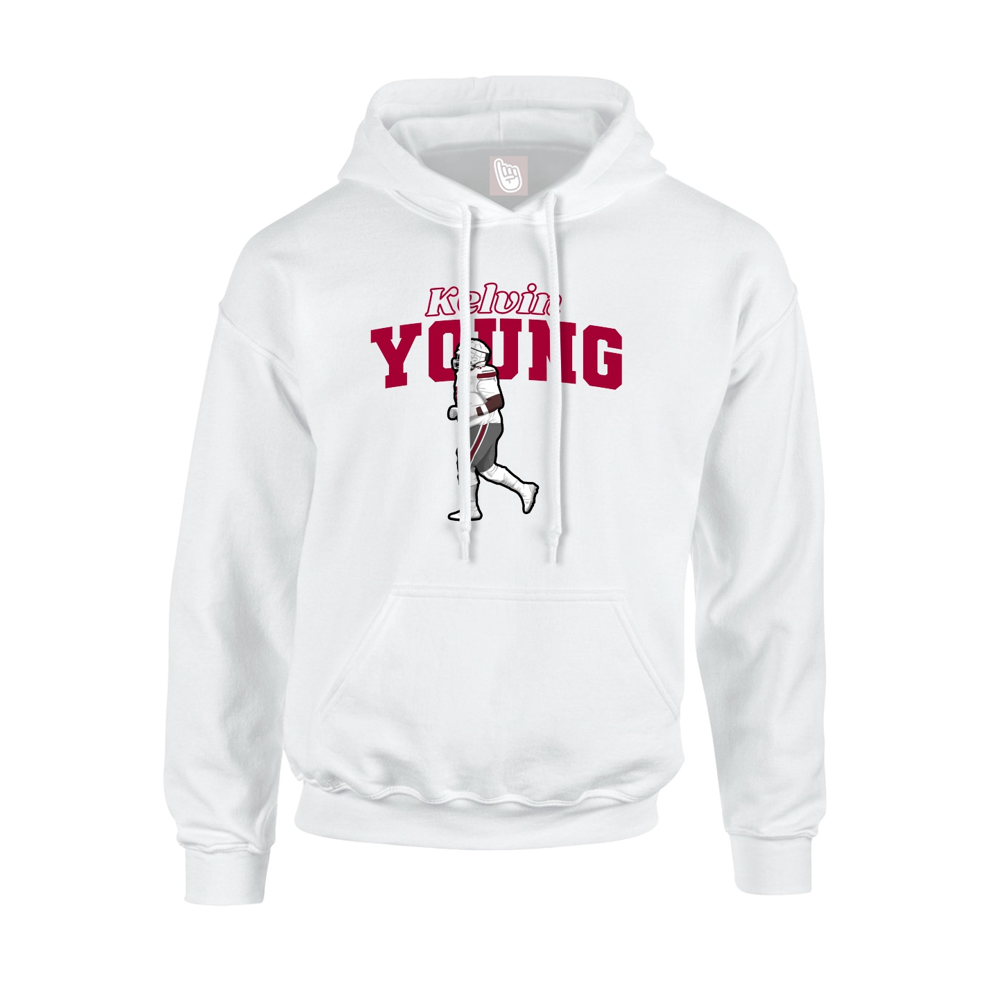 Hoodie — Name Arch in White