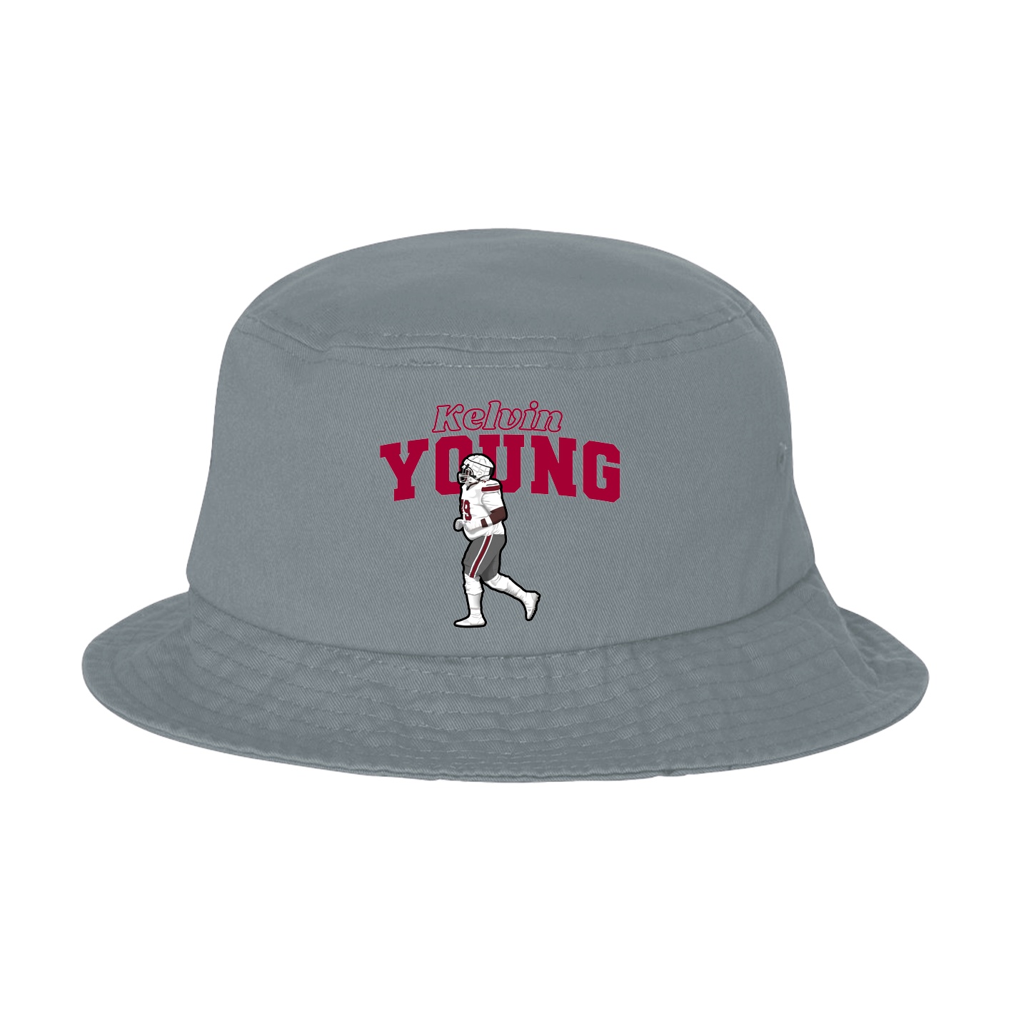 Bucket Cap — Name Arch in Grey