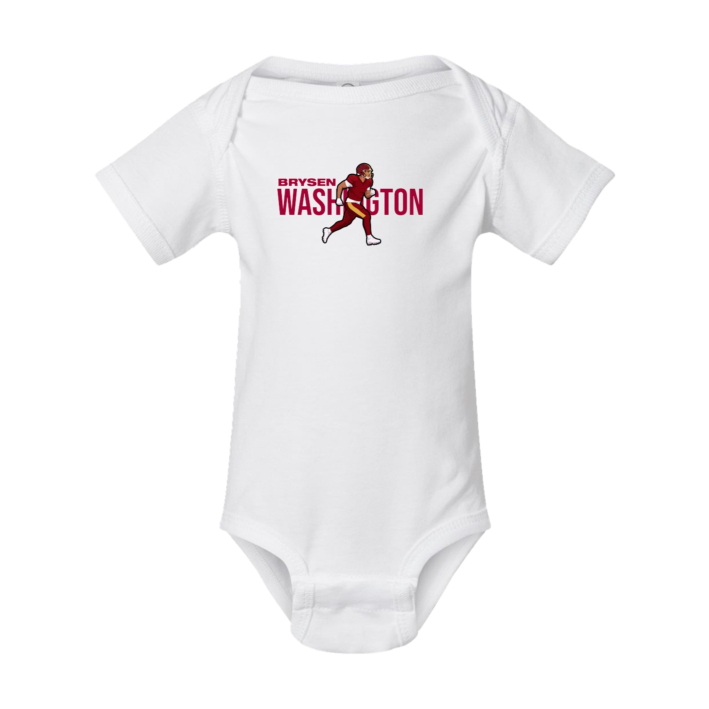 Baby Onesie — Player Name in White