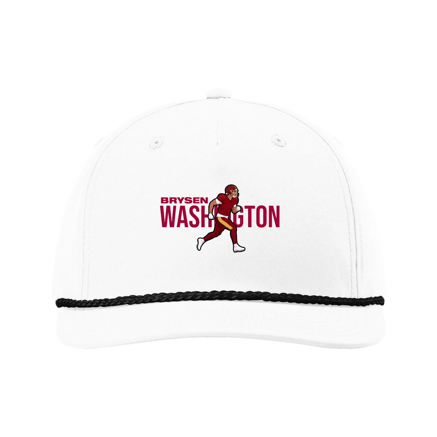 Five-Panel Classic Rope Cap — Player Name in White