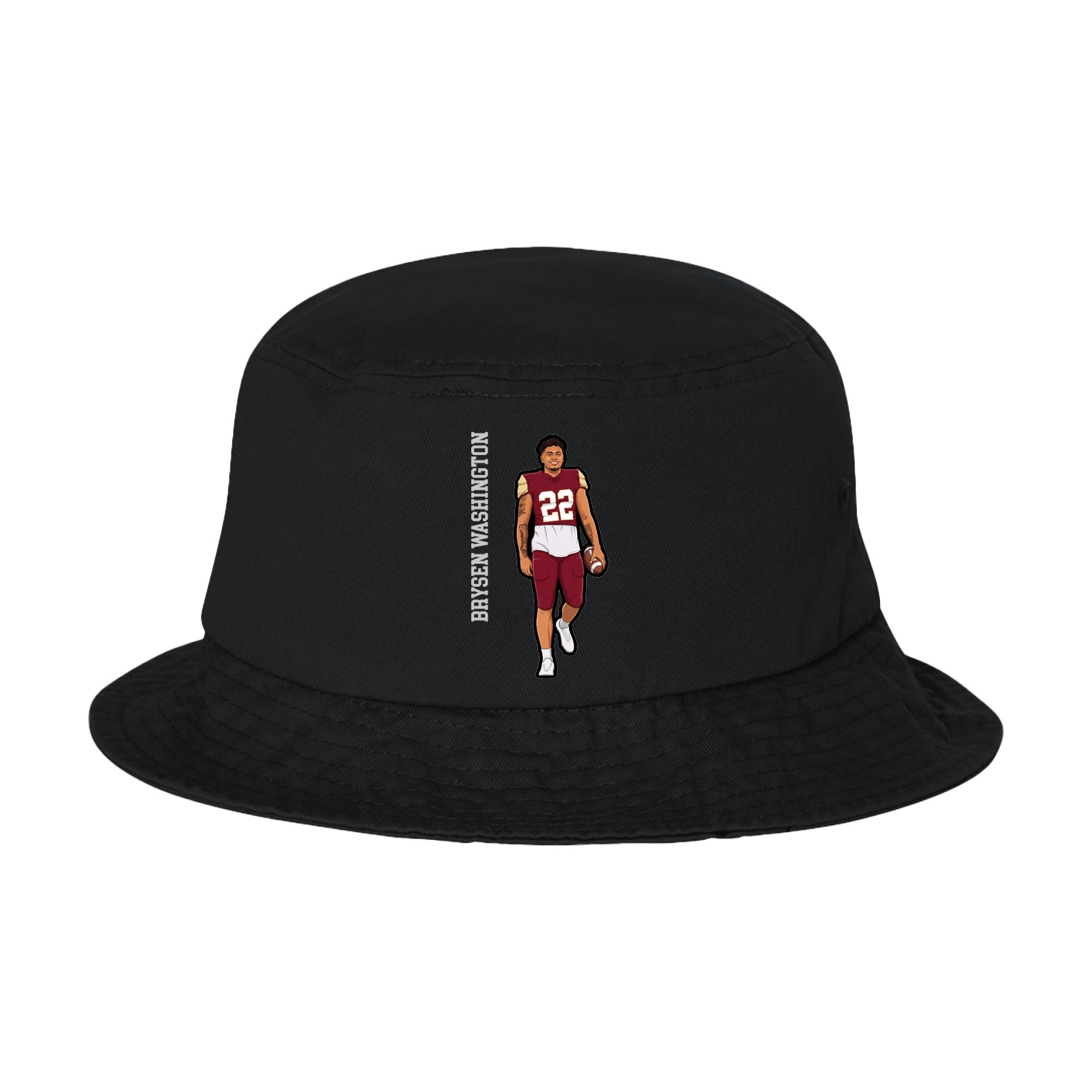 Bucket Cap — Name Vertical in Black