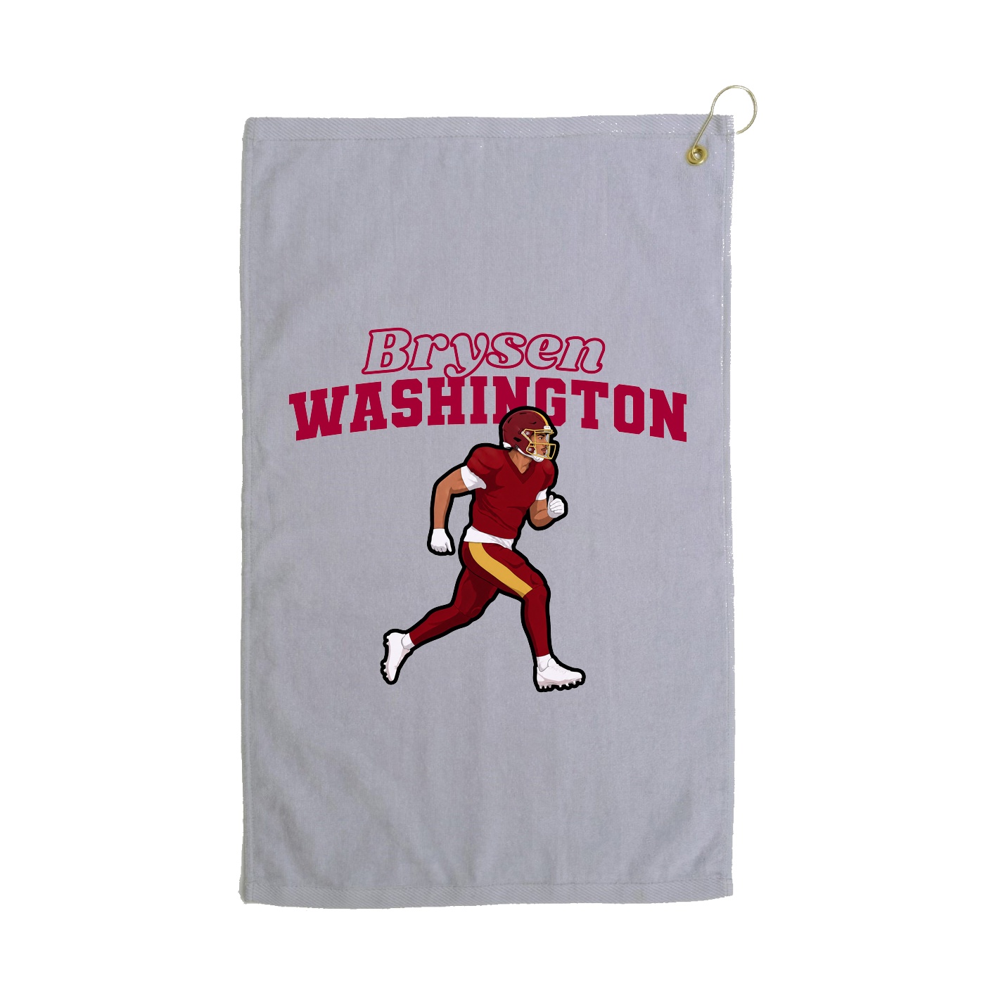 Golf Towel — Name Arch in Grey