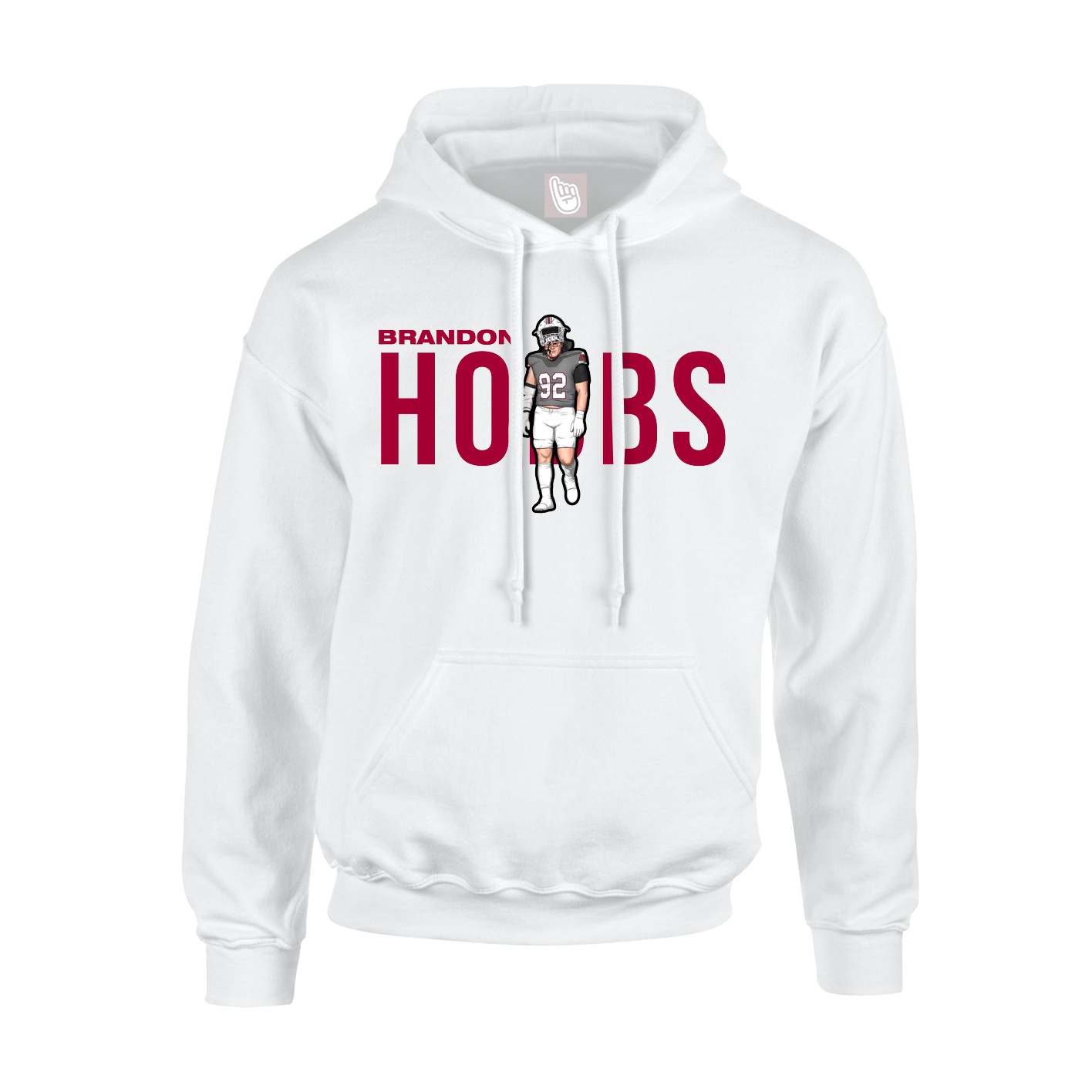 Youth Hoodie — Player Name in White
